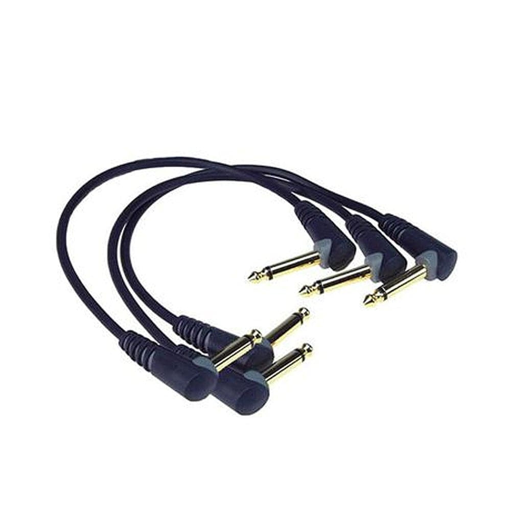Klotz PP-AJJ0090 90cm Unbalanced Patch Cable with Angled Jacks - 3 Pack — view 3