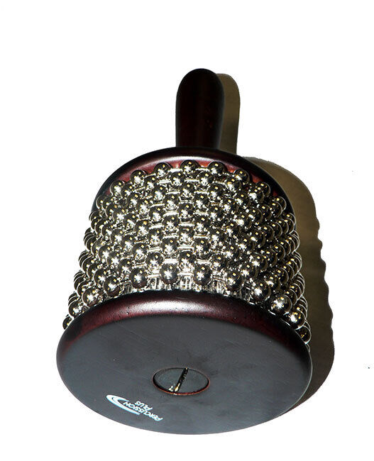 Percussion Plus Medium Cabasa - Wine Red with Nickel-plated Beads — view 2