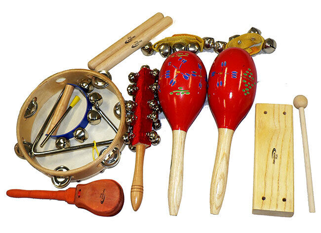Percussion Plus 9-Piece Percussion Set with Carry Bag