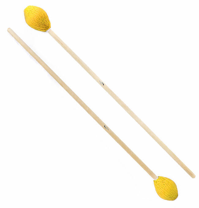 Percussion Plus Marimba Mallets 33mm Head 400mm Length Maple/Rattan Handles Pair — view 2