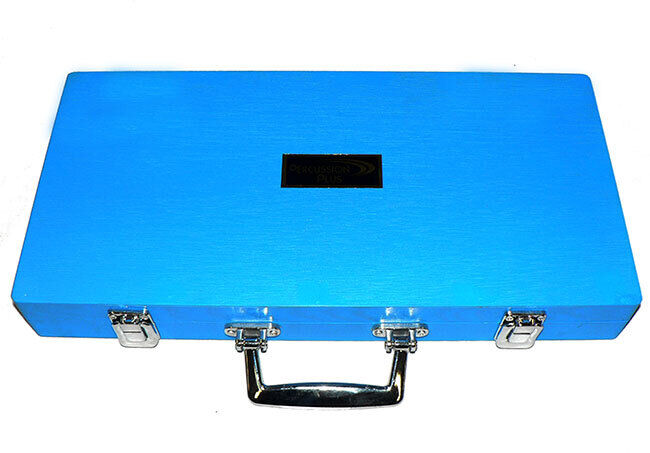 Percussion Plus 15-Note Glockenspiel with Blue Wooden Case and Beaters — view 2