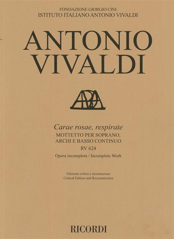 Vivaldi - Carae Rosae Respirate Rv 624 Score Book