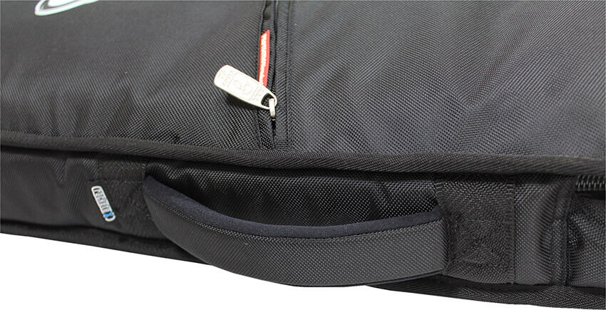 Protection Racket Bass Guitar Gig Bag - Waterproof, Shock Absorbent, YKK Zip, Adjustable Straps, 2 Pockets, Velvetex Interior, Red Silicone Badge — view 6