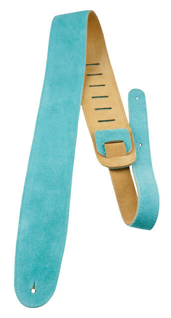 Perris 2.5" Teal Soft Suede Guitar Strap with Premium Backing, Adjustable 44.5" to 53"