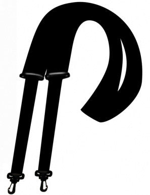 Perris 2" Black Poly Pro Webbing Banjo Strap with Plastic Hooks, Adjustable 36" to 53"