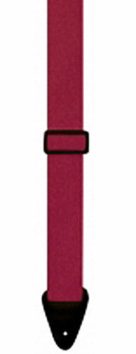 Perris 2" Burgundy Poly Pro Guitar Strap with Black Leather Ends, Adjustable 39" to 58"