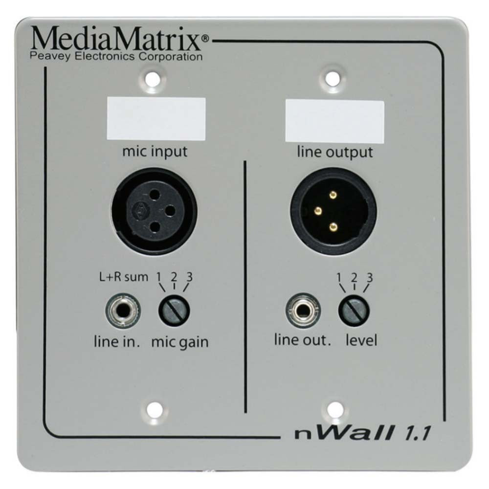 1-In-1-Out Cobranet Wall Panel NWALL1.1 Peavey - Media Matrix — view 3