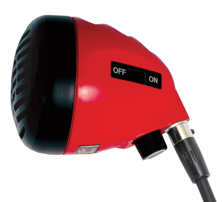 Peavey H-5C Cherry Bomb Harmonica Microphone Red & Black with On/Off Switch, Volume Control, Detachable Cable, Hardshell Case Included