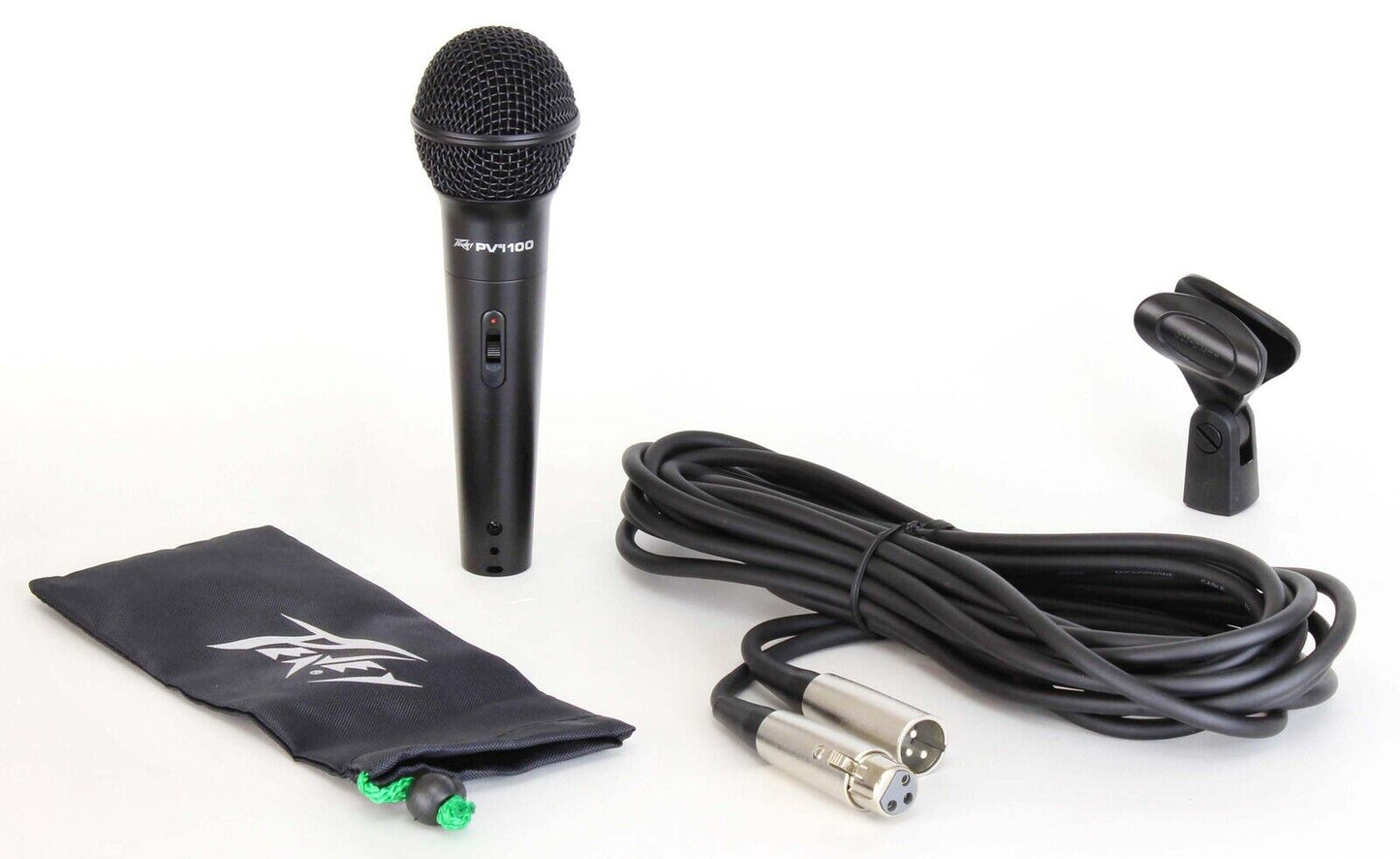Peavey PVi100 Dynamic Cardioid Microphone with XLR Cable, Pouch & Clip, 80 Hz-12 kHz Frequency Response, 130 dB SPL — view 2
