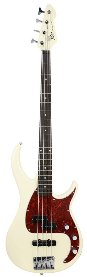 Peavey Milestone Series Electric Bass Guitar 4 String in Ivory with Powerplate Technology