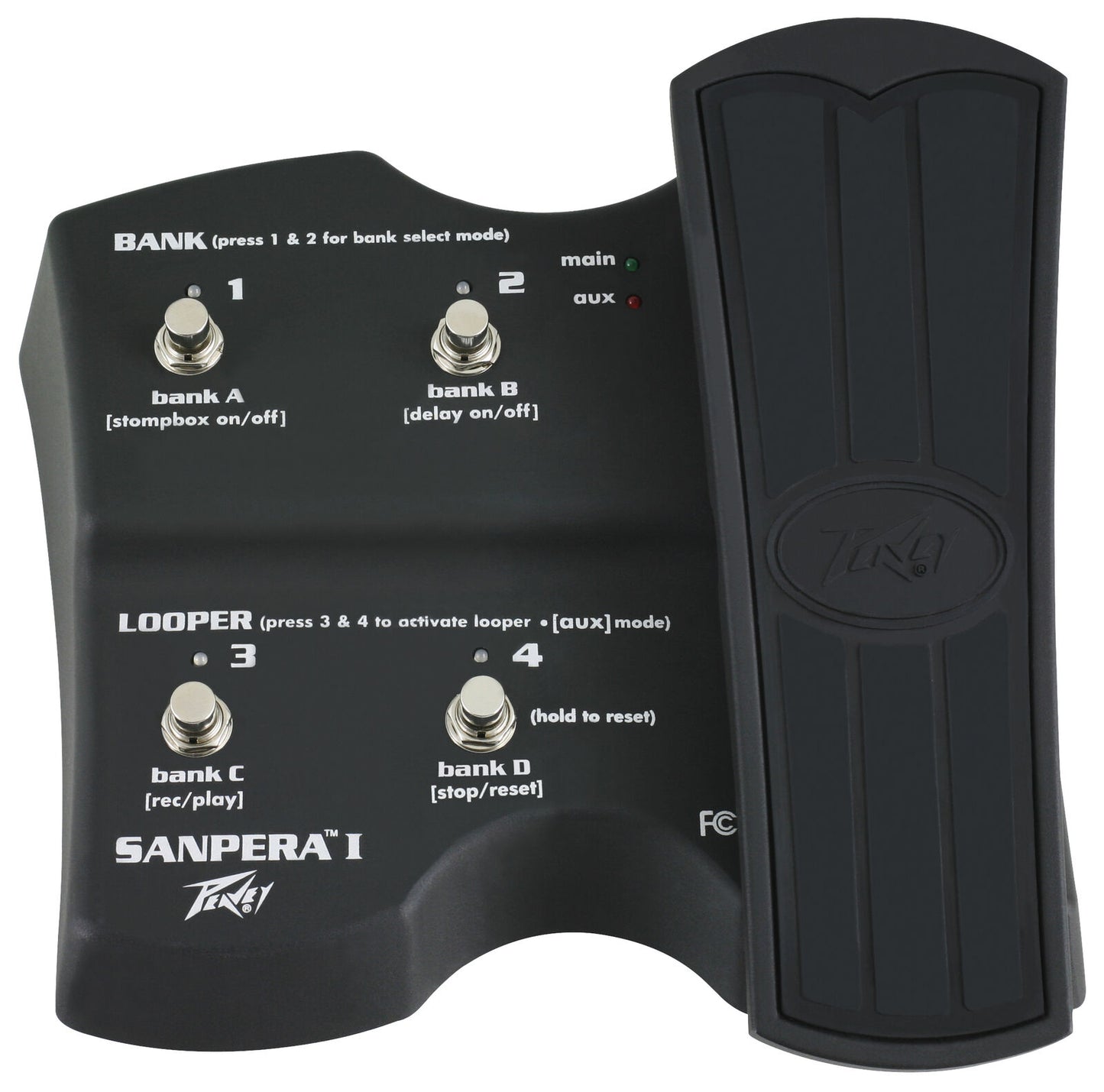 Peavey Vypyr VIP Series Sanpera I Foot Controller Pedal with Expression Pedal and Selector Buttons — view 2