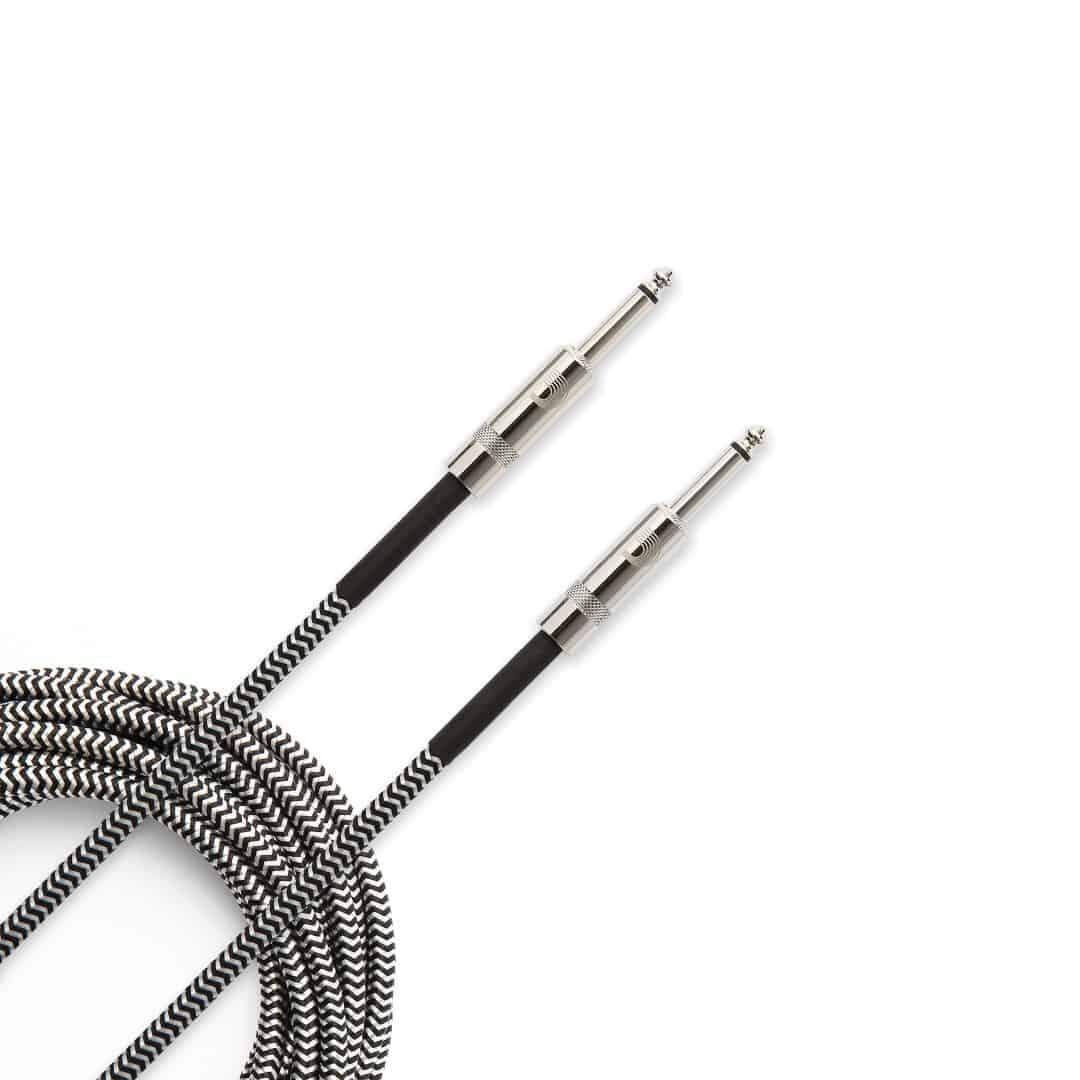 D'Addario PW-BG-10BG 10FT Braided Instrument Cable with Straight 1/4" TS Connectors, Dual-Layer Shielding, and Lifetime Warranty — view 6