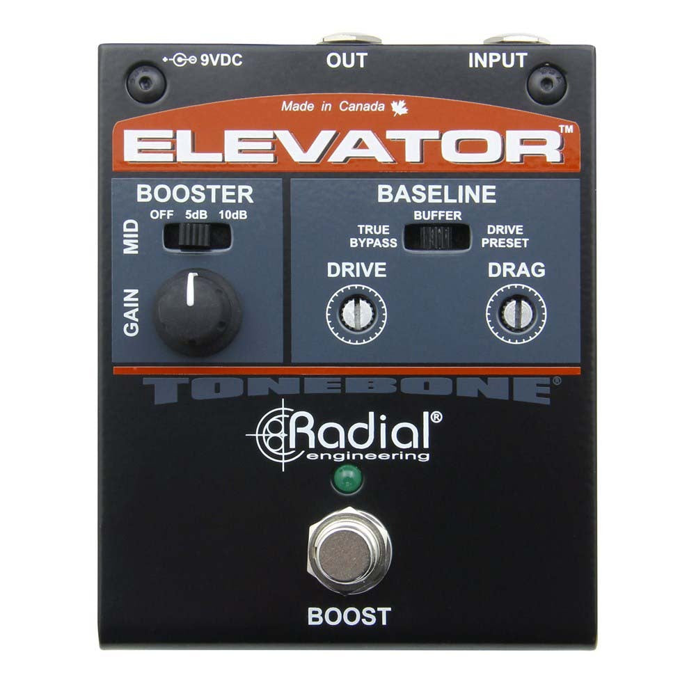 Radial ELEVATOR - Dual mode class-A buffer w/power boost Drag Control & mid boost* — view 3