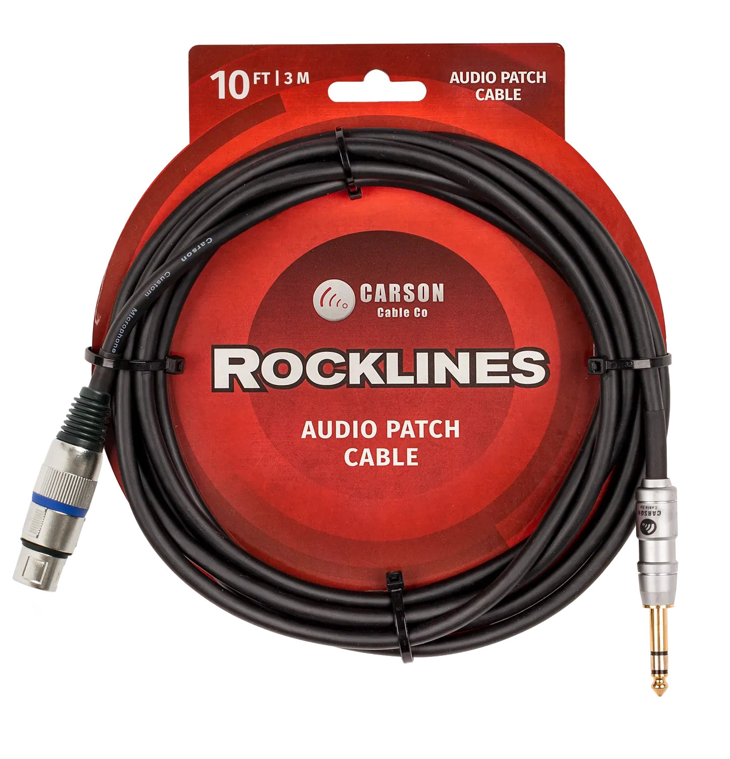 Rocklines 10-Foot XLR(F) to 1/4" (ST) Jack Cable