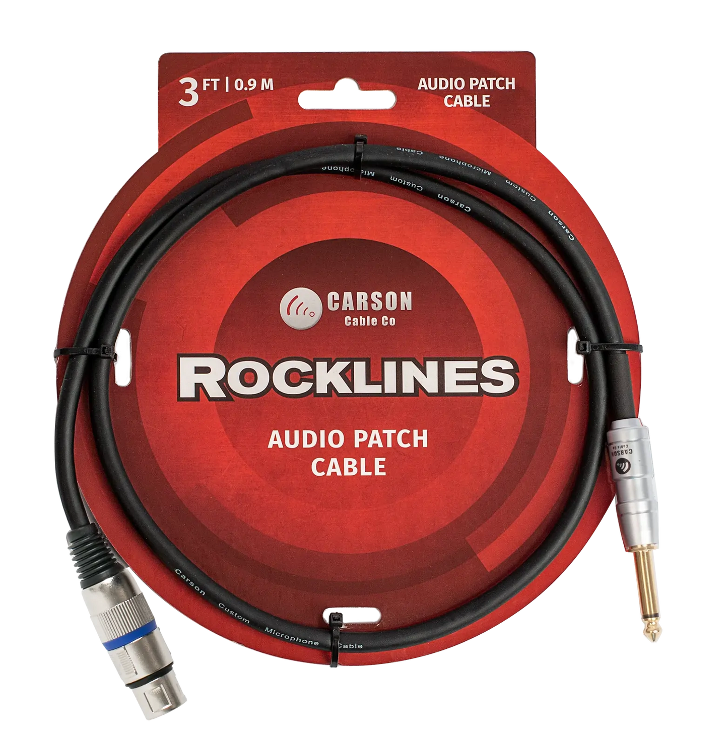 Carson Cable Co Rocklines 3ft 6.3mm Mono M Jack to Female XLR Audio Cable