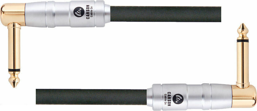 CARSON Rocklines 1 Foot Patch Lead Right Angle Plugs Heavy Duty Cable