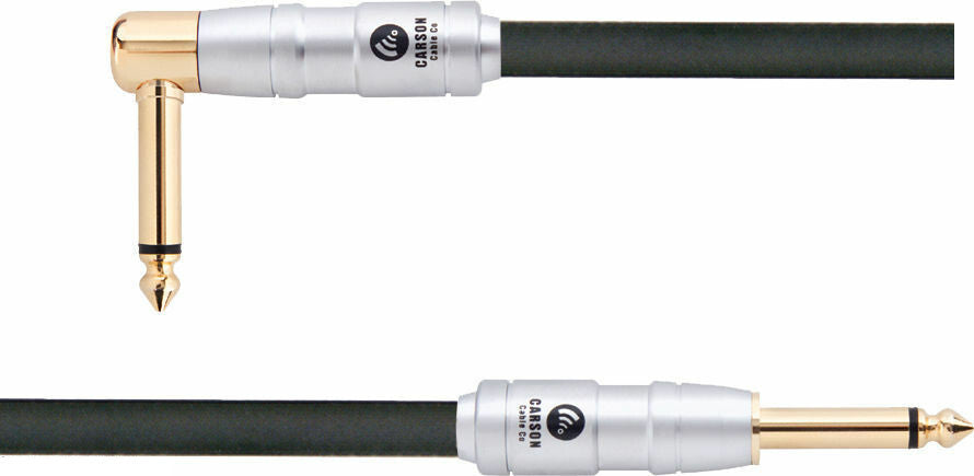 CARSON Rocklines 1 Foot Patch Lead Straight / Right Plugs Heavy Duty Cable