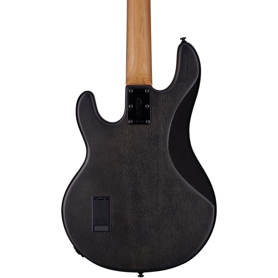 Sterling by Music Man SBMM StingRay RAY34 Poplar Burl, Trans Black Satin Bass — view 3