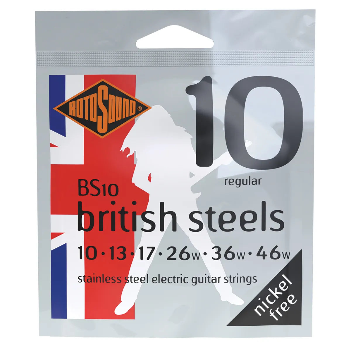 Rotosound British Steel Electric Guitar String Set RBS10 - Regular Gauge .010-.046