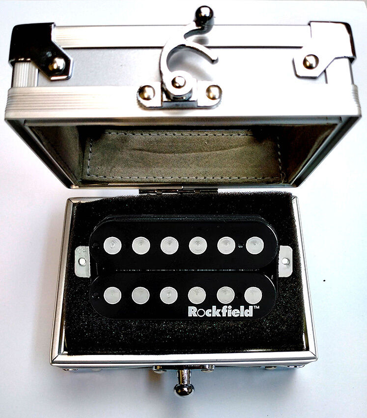 Rockfield Fat Ass Series Electric Guitar Neck Pickup Black - 11.19K D.C. Resistance, USA Alnico V Magnets, Four Conductor Lead Wire — view 2