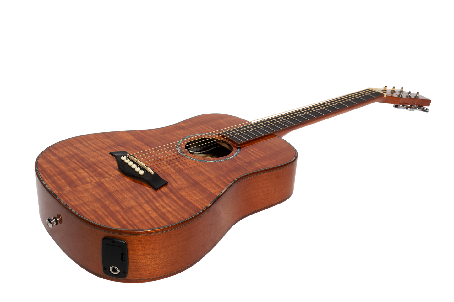 Ranch RG-BT-4C Babe Traveller Acoustic Guitar Natural Gloss Flame Maple Top — view 2