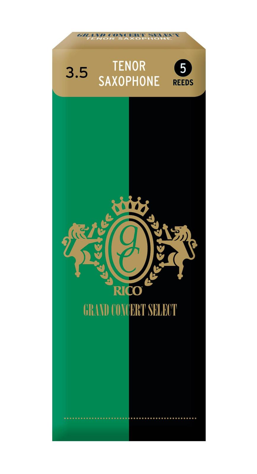 Rico Grand Concert Select Tenor Sax Reeds, Strength 3.5, 5-pack