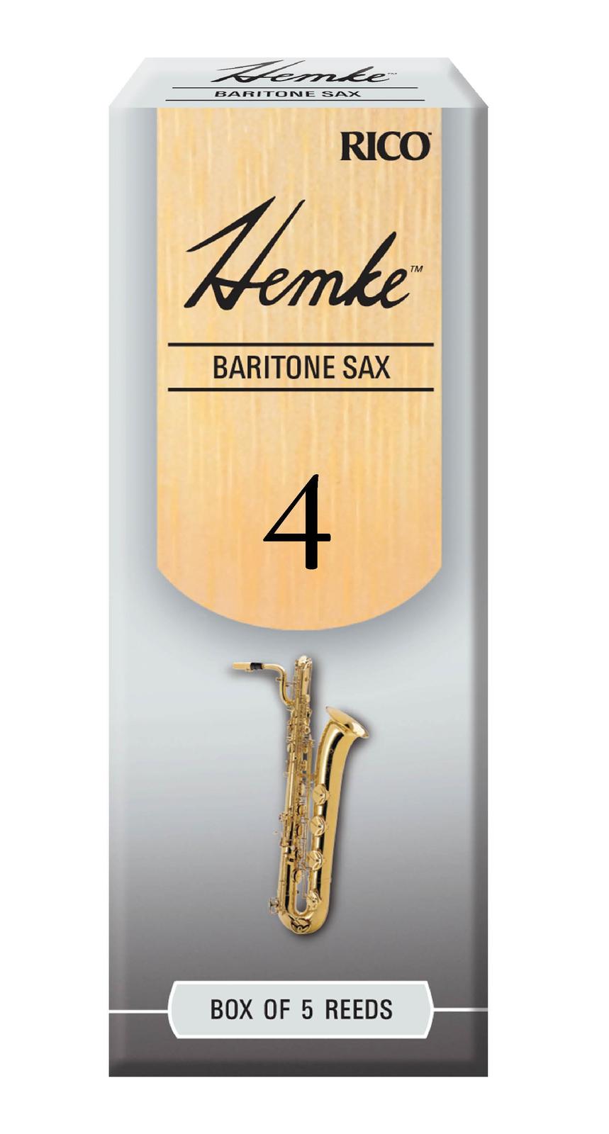 Hemke Baritone Sax Reeds, Strength 4.0, 5-pack