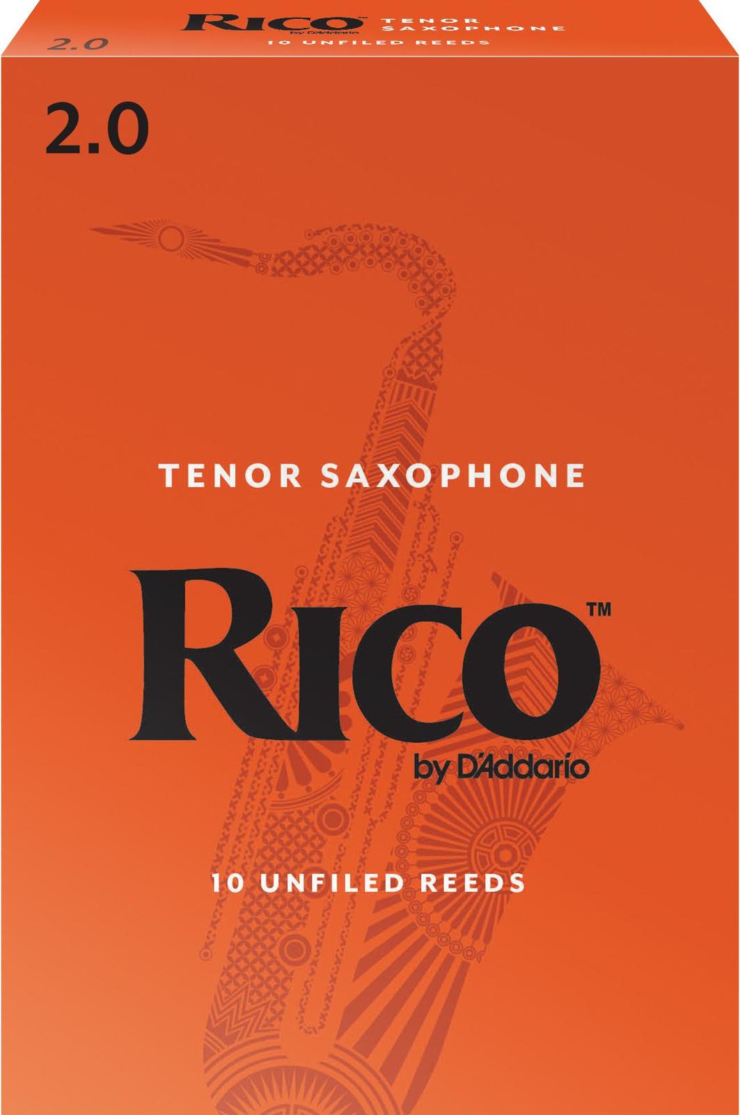 Rico Tenor Sax Reeds, Strength 2.0, 10-pack