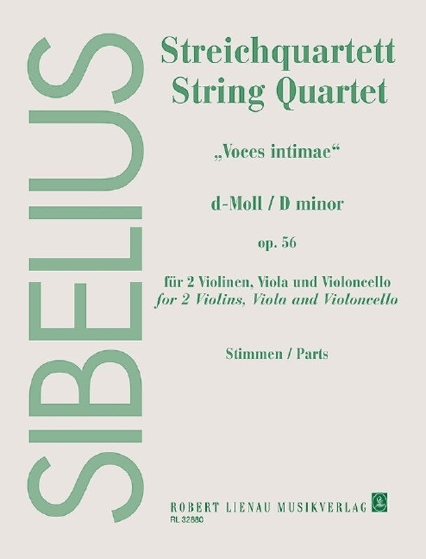 Sibelius - String Quartet D Min Op 56 Voces Intimae Parts (Set of Parts)