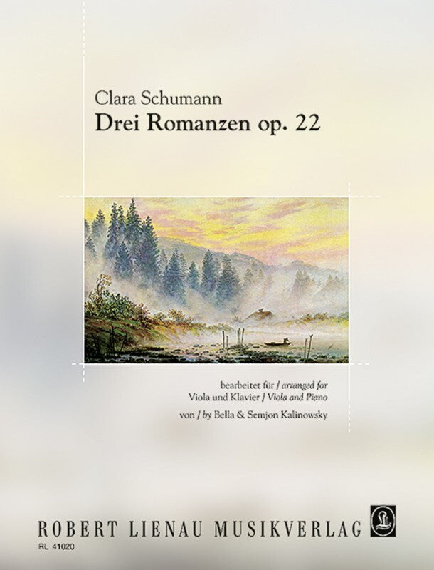 Schumann - 3 Romances 3 Op 22 Viola/Piano (Softcover Book)