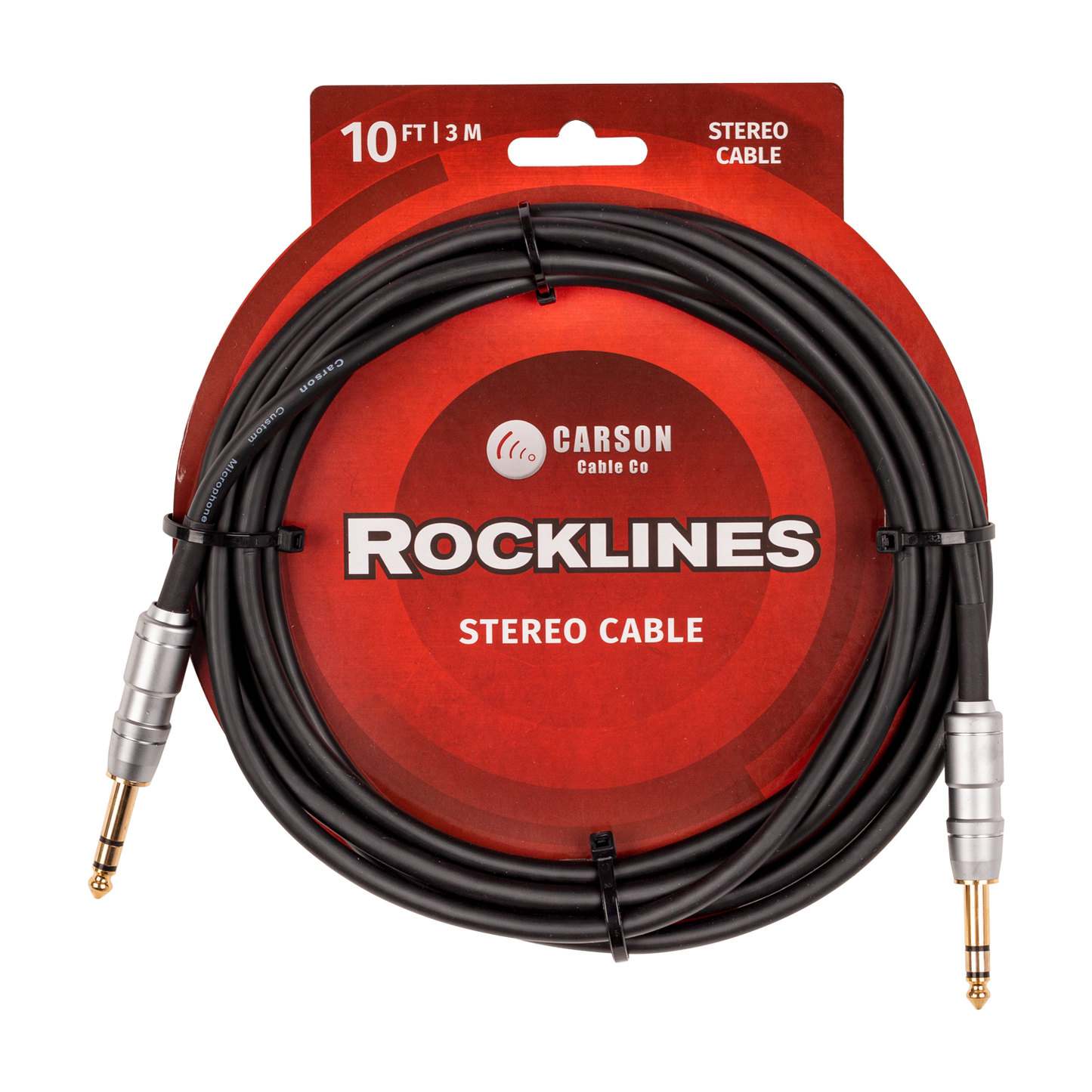 Carson ROK10ST 10ft Stereo Cable Jack to Jack