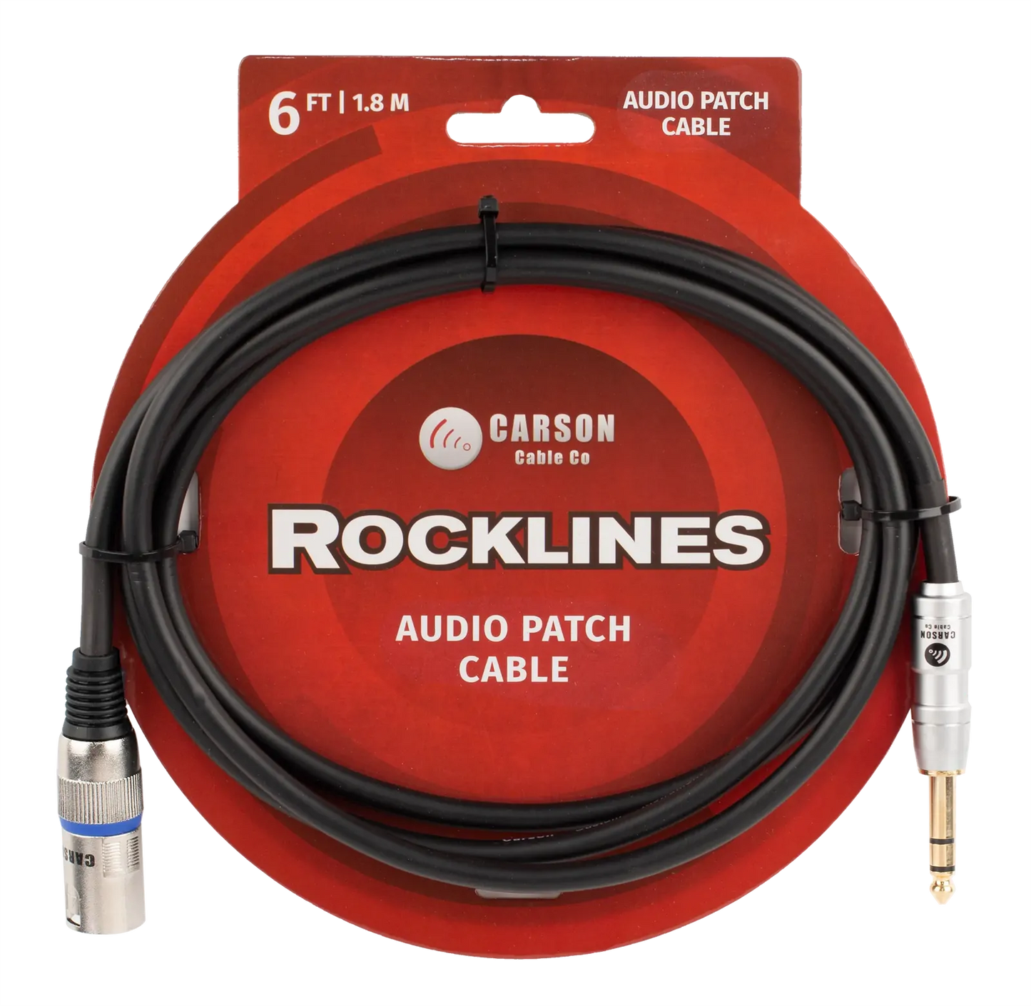 Carson Cable Co ROCKLINES 6 XLR(M) - ST JACK 6ft Stereo Jack Plug Cable