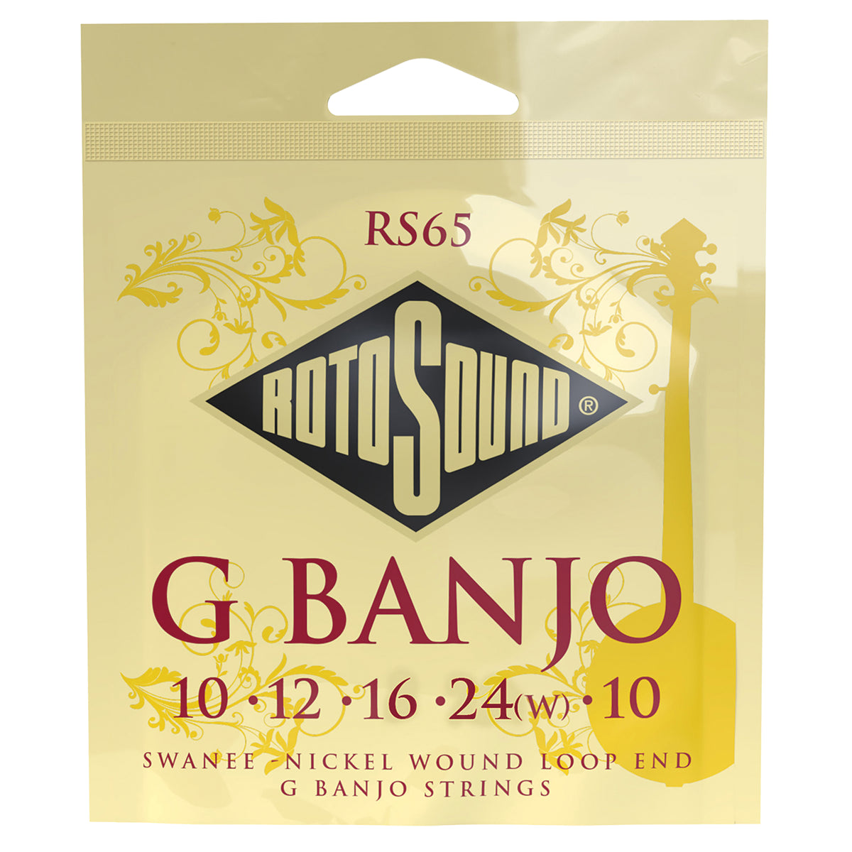 Rotosound RS65 5 String Banjo String Set - Loop End Nickel-Wound