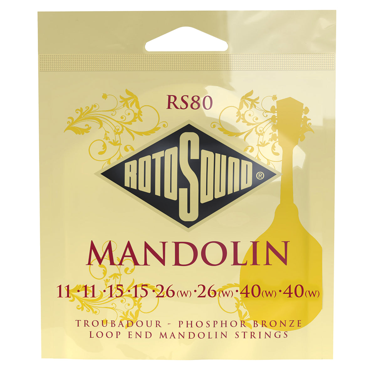 Rotosound RS80 Troubadour Phosphor Bronze Mandolin Strings Set