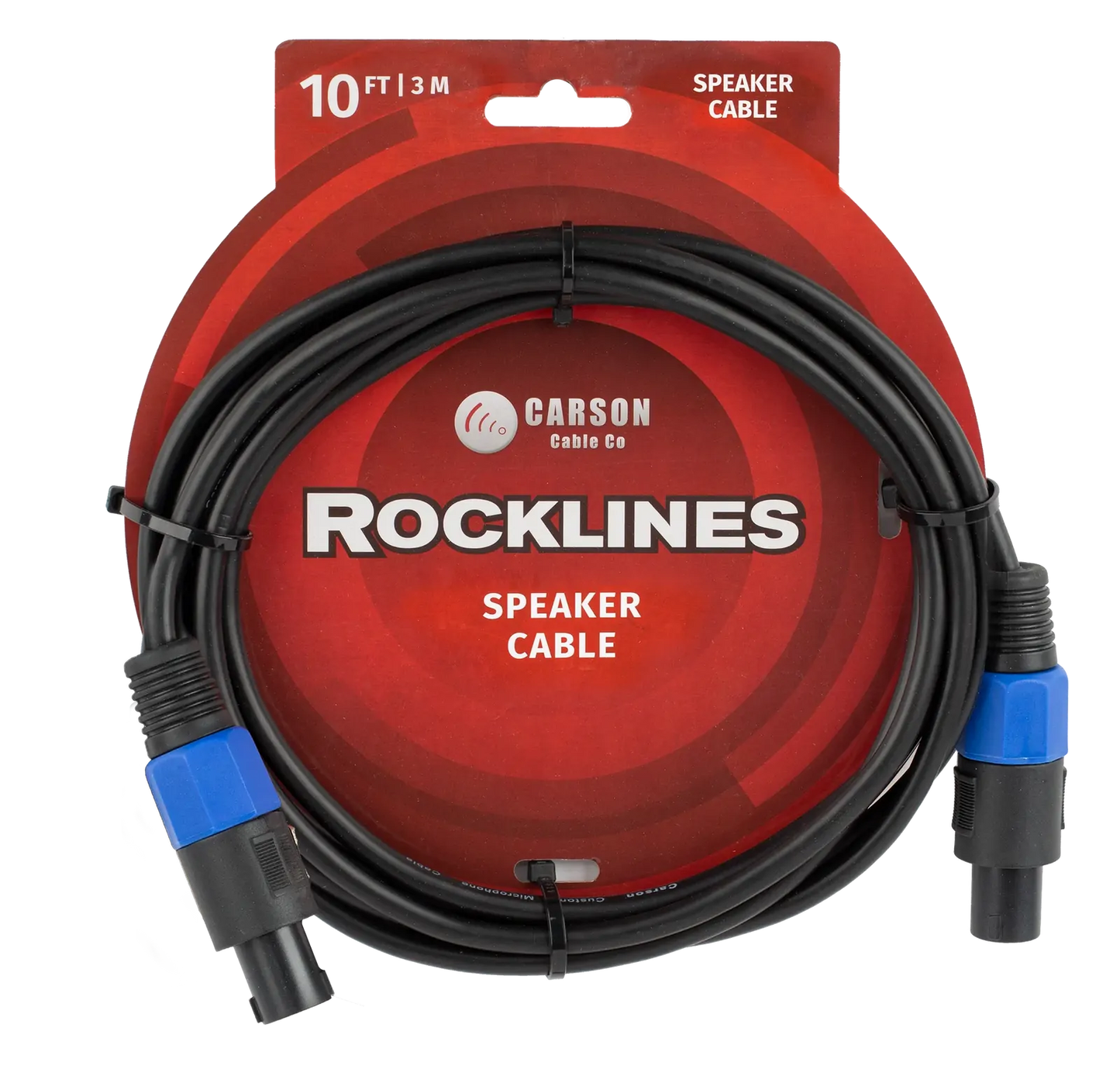 Carson Cable Co Rocklines 10ft Speaker Cable with Speakon Connectors