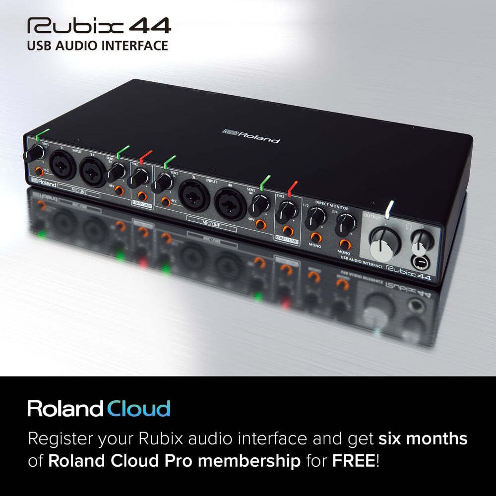 ROLAND Rubix44 USB Audio Interface - 4x4 Channels, MIDI Support, 24-bit/192kHz, Compact & Affordable for Musicians & Producers — view 6