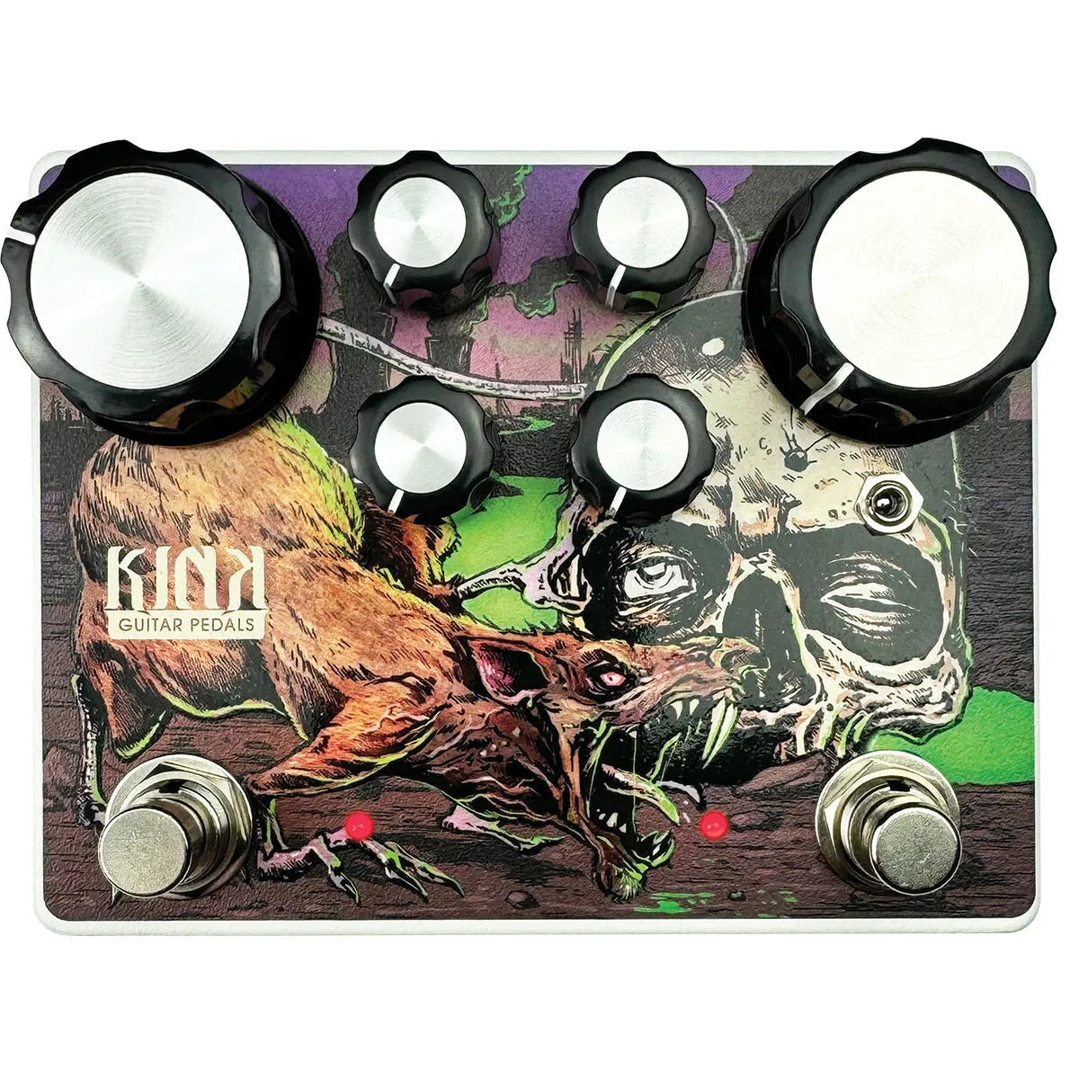 Kink Russian Plague Fuzz Distortion Pedal - Dual Circuit Doom Style Fuzz with Turbo Rat and Civil War Muff