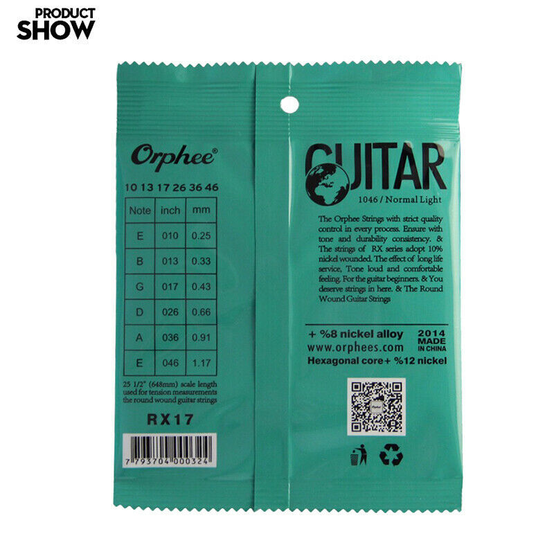 10x Orphee RX17 Professional Electric Guitar Strings (.010-.046) — view 2