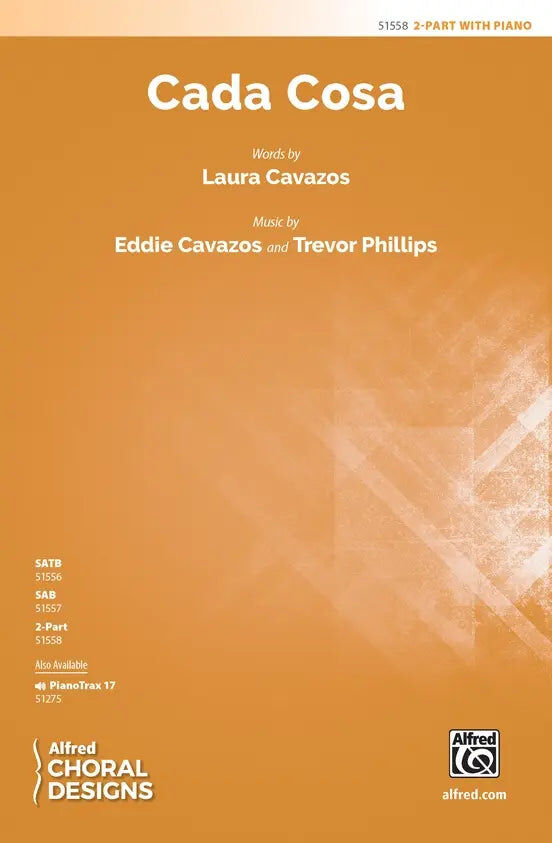Cada Cosa 2 Part Choral Sheet Music for Treble/SA Unison