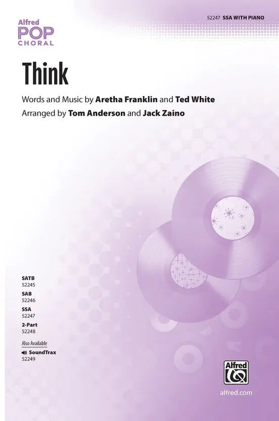 Think - Aretha Franklin Choral Sheet Music SSA 3 Part Treble