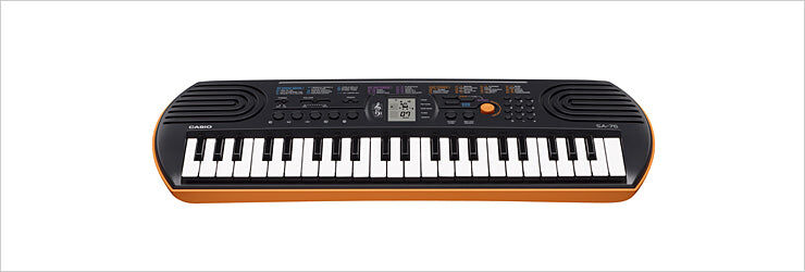 Casio SA76 44 Note Mini Keyboard with LCD Display, 8 Note Polyphony, 100 Tones, 50 Rhythms, 10 Songs, Lesson Settings, 5 Drum Pads — view 2