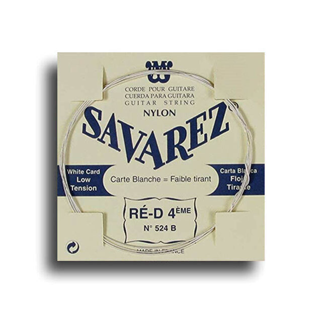 Savarez 524B Low Tension D-4th Single Classical Guitar String .0295 Gauge
