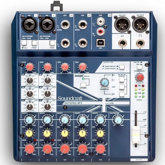 SOUNDCRAFT Notepad 8fx Mixing Console With USB I/o + Fx