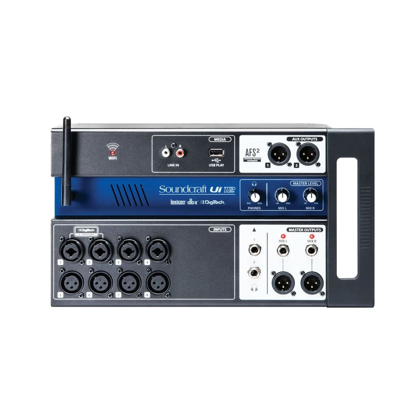 Soundcraft Ui12 Digital Mixer - 12-Channel, Wireless Control, Cross-Platform Compatibility, Built-in HARMAN Processing, Model Ui12