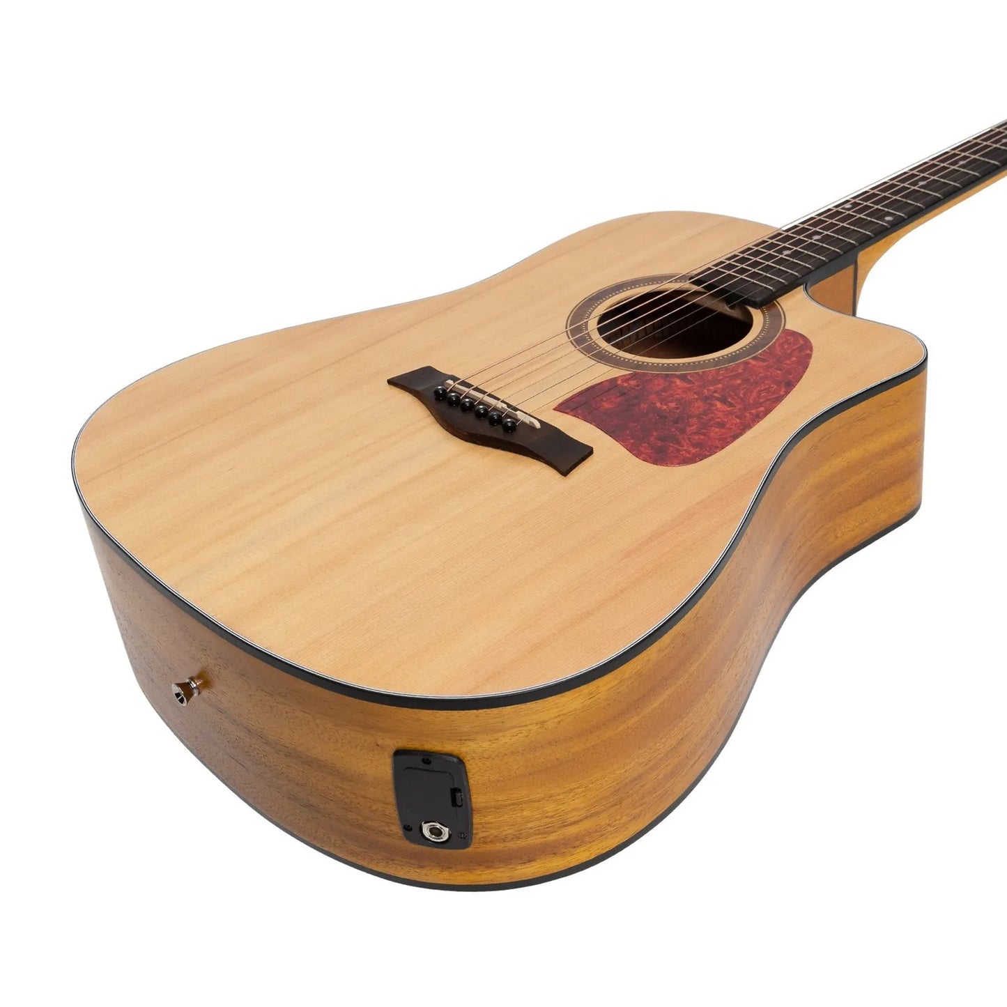 Sanchez Acoustic-Electric Dreadnought Cutaway Guitar SDC-18-SK Natural Satin Spruce/Koa 6-String Right-Handed — view 6