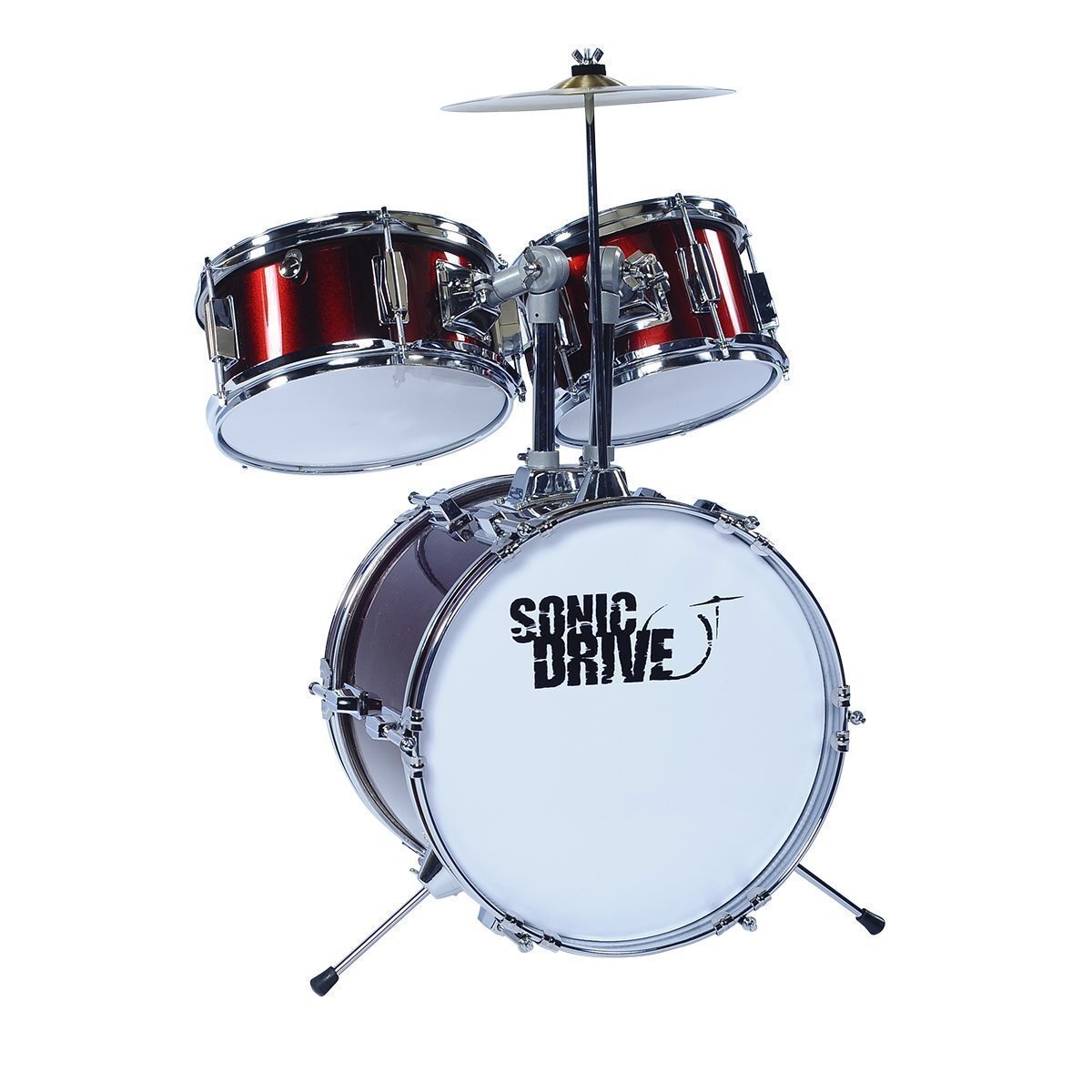 Sonic Drive 3-Piece Junior Drum Kit (Metallic Wine Red)