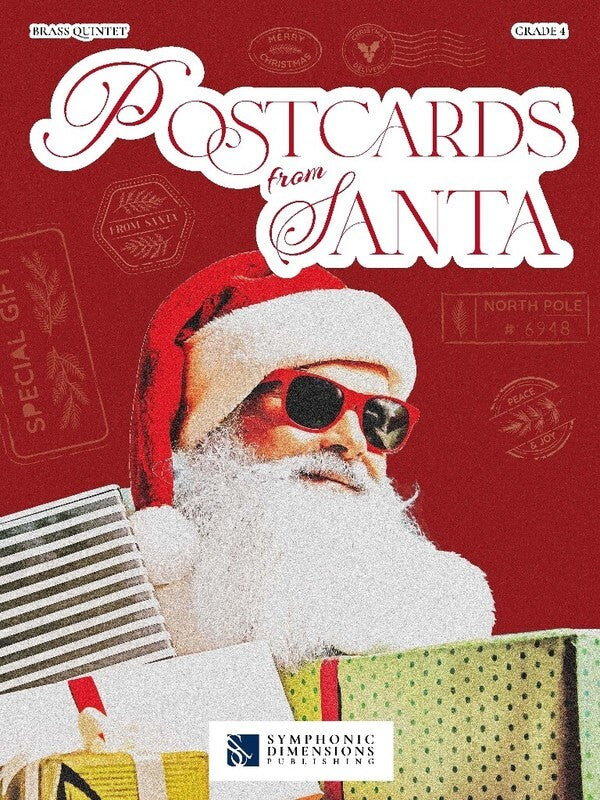Postcards From Santa For Brass Quintet Sc/Pts Score/Parts (French Horn|Tuba|Trombone|2 Trumpets)