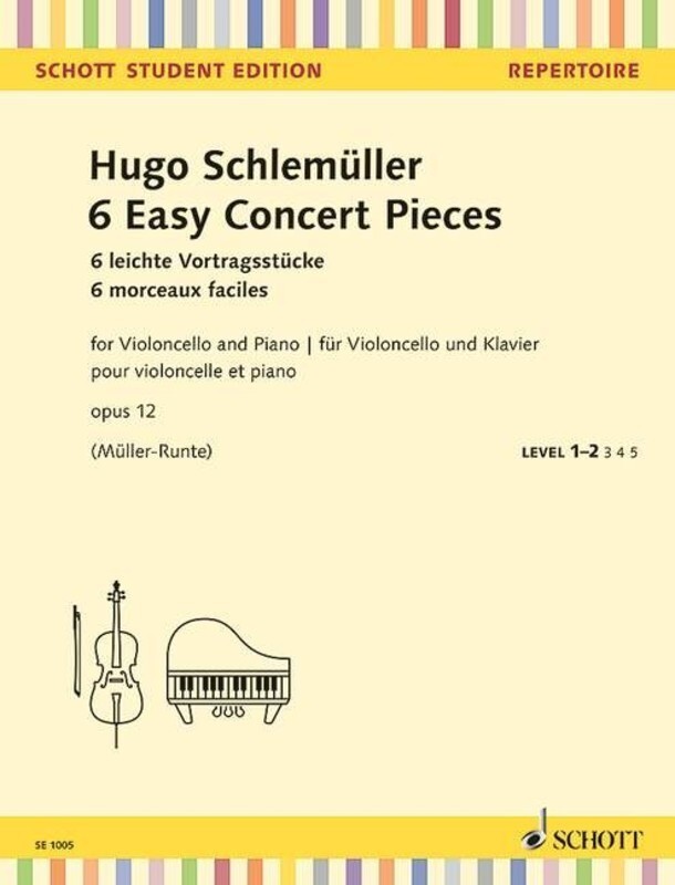 6 Easy Concert Pieces Op 12 Cello/Piano (Softcover Book)