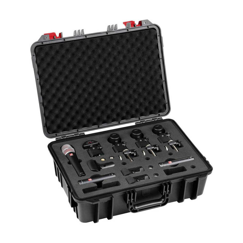 sE Electronics VPACK ARENA Drum Microphone Pack -? 1 x VKICK / 3 x VBEAT / 3 x VCLAMP / 1 x V7X / 2 x SE8 in Roadworthy Plastic Flight Case