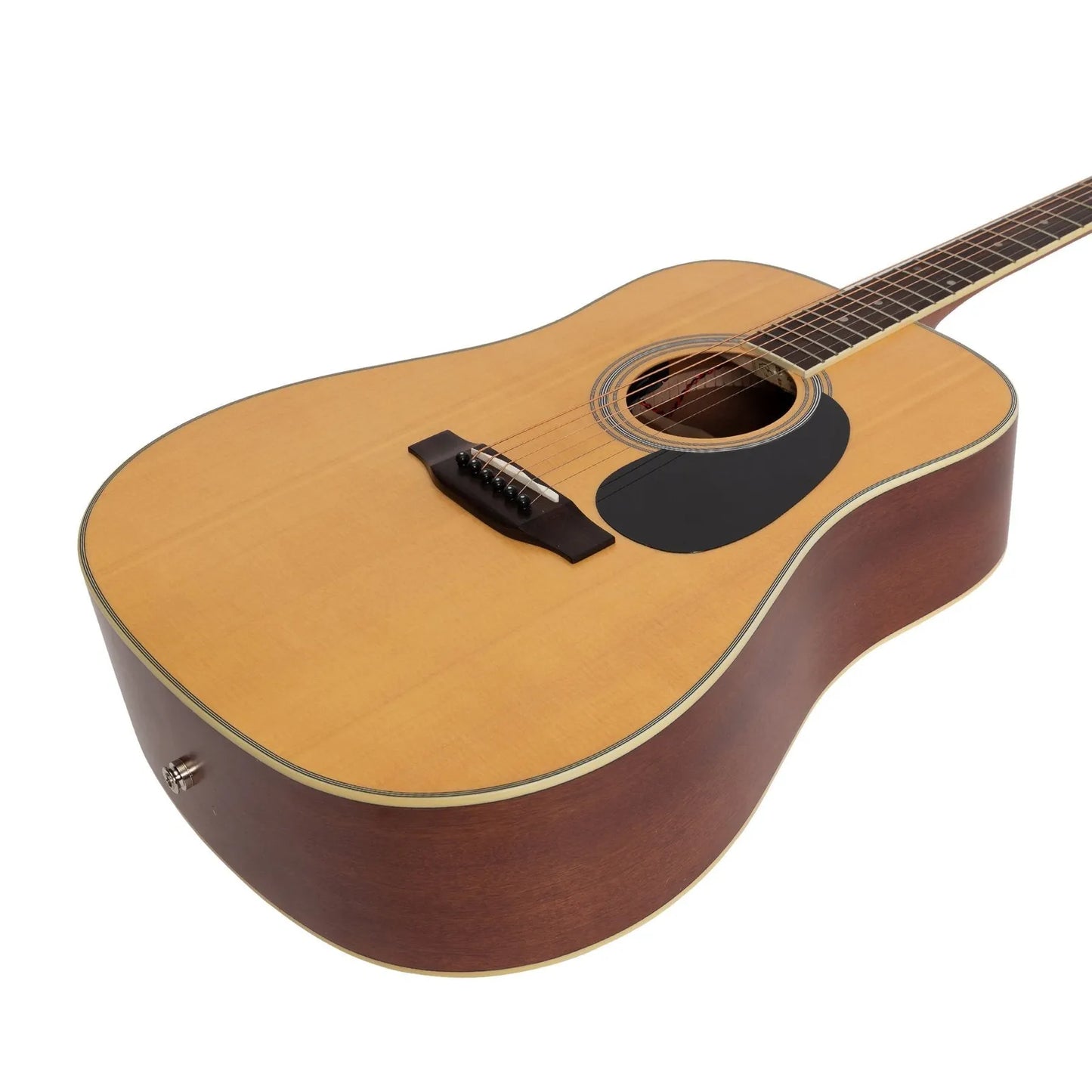 Saga SF700 Solid Spruce Top Acoustic-Electric Dreadnought Guitar Natural Satin — view 6